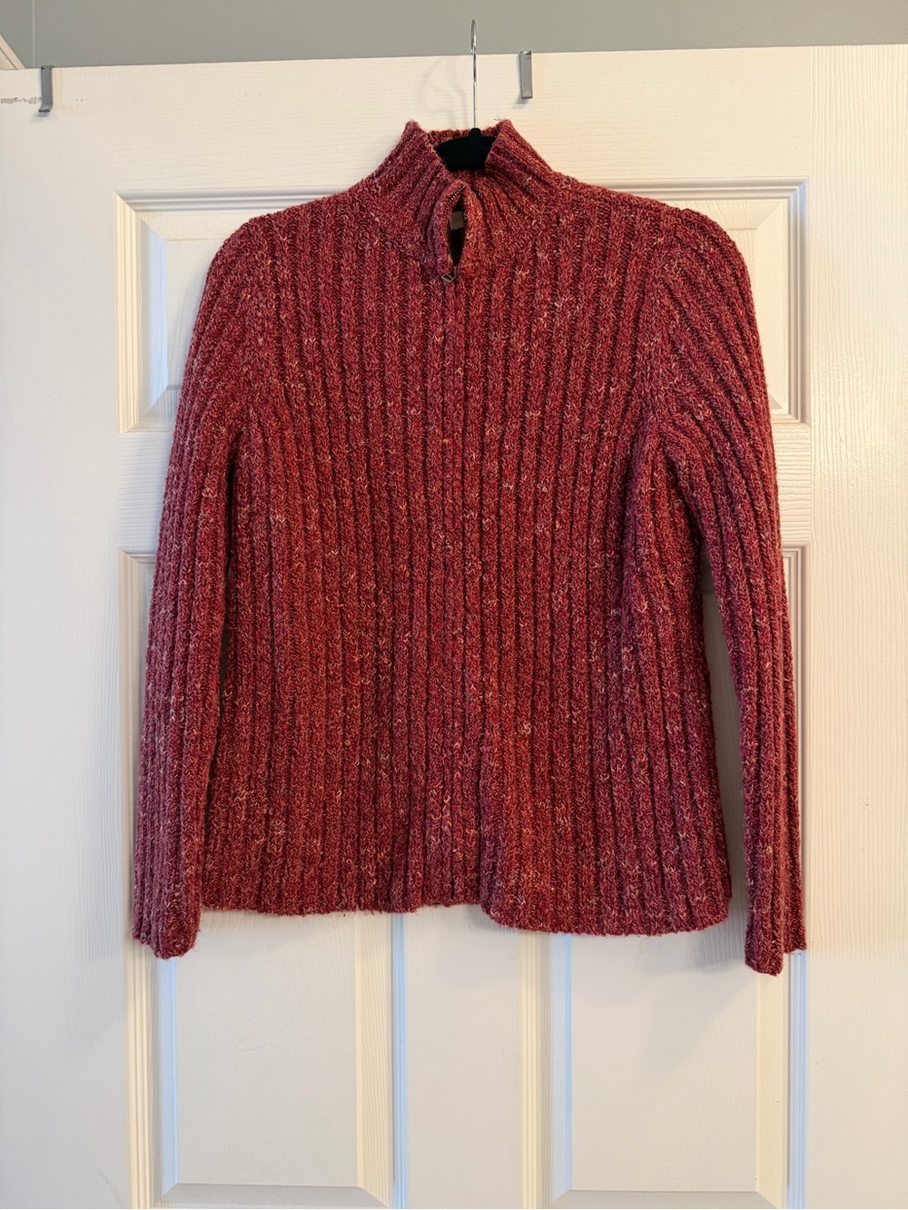 Charter Club Ribbed Mock Neck Sweater in Heathered Rose